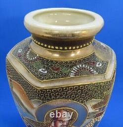 Japanese Satsuma Victorian Meiji Period oriental antique large Immortals vase