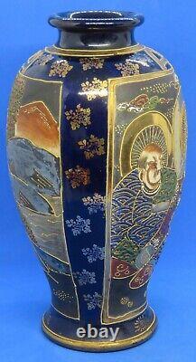 Japanese Satsuma vintage Victorian Meiji Period oriental antique Immortal vase C