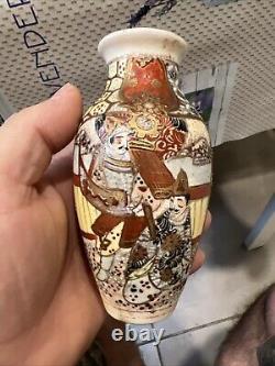 Japanese Satsuma vintage Victorian Meiji Period oriental antique Samurai vase