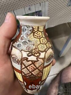 Japanese Satsuma vintage Victorian Meiji Period oriental antique Samurai vase