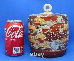 Japanese Satsuma vintage Victorian Meiji Period oriental antique biscuit barrel