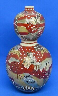 Japanese Satsuma vintage Victorian Meiji Period oriental antique gourd vase