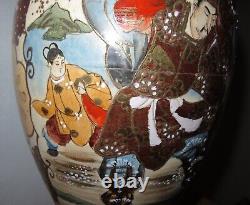 Japanese Satsuma vintage Victorian Meiji Period oriental antique huge vase