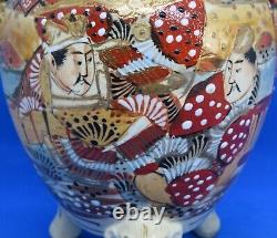 Japanese Satsuma vintage Victorian Meiji Period oriental antique koro vase A