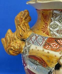 Japanese Satsuma vintage Victorian Meiji Period oriental antique koro vase B