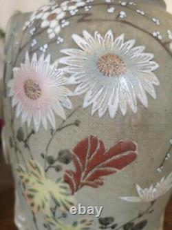 Japanese Satsuma vintage Victorian oriental antique pair of vases