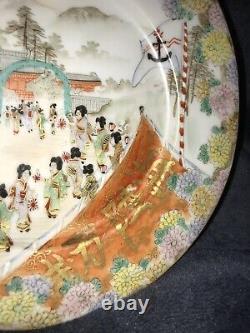 Kaga Kuni Kutani Tsukuru Japanese Satsuma Plate Meiji Period 6
