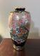 Large Japanese Meiji Satsuma Pottery Vase KINKOZAN, Cobalt Cherry Blossom
