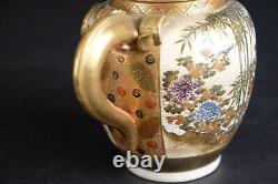 Lovely Japanese satsuma Dragon Teapot with Fine Design of Cranes