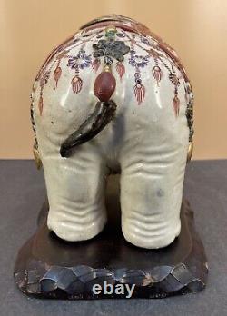 Magnificent Japanese Edo 19th Century Satsuma Koro Elephant