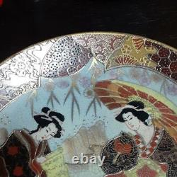 Meiji Era Satsuma ware Porcelain Plate 10.2 inch Antique KINSAI art Japanese