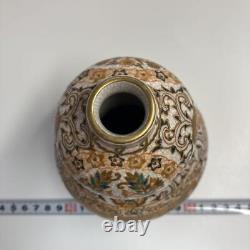 Meiji Era Satsuma ware vase 6.1 inch tall Japanese antique art porcelain