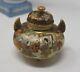 Meiji Satsuma Miniature Covered Jar Urn Vase Signed