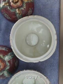 Pair Of Japanese Satsuma Meiji Period Porcelain Trinkets