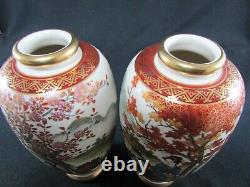 Pair of Japanese Satsuma Vases c. 1910-20s