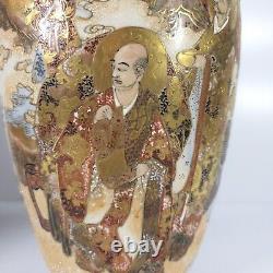 Pair of Large Finely Painted Japanese Satsuma Vases