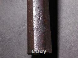 RARE Satsuma School Signed Hinawa Cylinder 86cm Gold Inlay Authentic Edo Antique