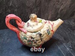 Rare Antique Satsuma Style Japanese Porcelain Tea Pot Damaged