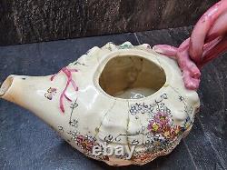 Rare Antique Satsuma Style Japanese Porcelain Tea Pot Damaged