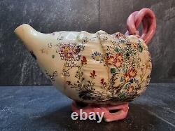 Rare Antique Satsuma Style Japanese Porcelain Tea Pot Damaged