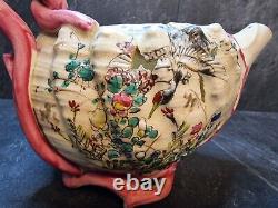 Rare Antique Satsuma Style Japanese Porcelain Tea Pot Damaged