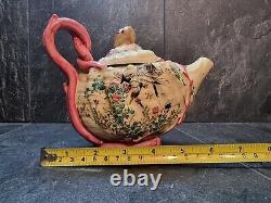 Rare Antique Satsuma Style Japanese Porcelain Tea Pot Damaged