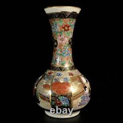 SATSUMA Ware 3.7 inch Pottery Vase GEISHA GIRL Pattern 19TH C Japanese Antique