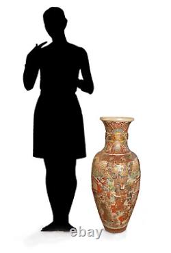 Satsuma Imperial vase exceptional quality Meiji Period 70cm (28 inches)tall