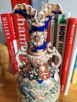 Satsuma Pair Of Antique Vase c1910