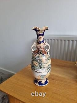 Satsuma Pair Of Antique Vase c1910