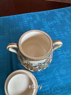 Satsuma Sugar Bowl With Top Delicate Gold Designes