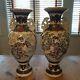 Satsuma Vases Japanese 19th Century SIGNED antiques 40cm Tall