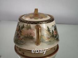 Sensational Rare Signed Antique Japanese Satsuma Teapot and Cover Meiji Period