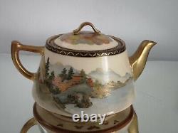 Sensational Rare Signed Antique Japanese Satsuma Teapot and Cover Meiji Period