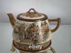 Sensational Rare Signed Antique Japanese Satsuma Teapot and Cover Meiji Period