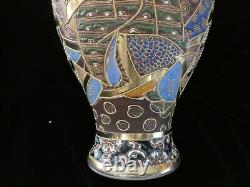 Signed Japanese Satsuma Victorian Meiji Period Antique Immortals Vase (ref b)