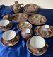 Stunning Early 1900's Satsuma Tea Set (with Geisha Lithophanes) 19 Pieces