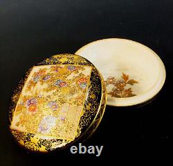 Stunning Signed Later Meiji Period Satsuma Covered Circular Box