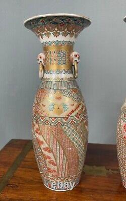 Two 19th Century Japanese Satsuma Vases with restorations