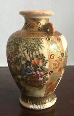 Two Vintage Satsuma Japanese Small Vases
