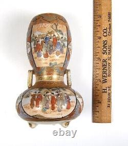 Ultra Fine Antique Japanese Miniature Meiji Period Satsuma 4.5 Vase