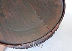 Unusual Large Japanese Meiji Satsuma Clove Boiler Two Parts Wooden Stand