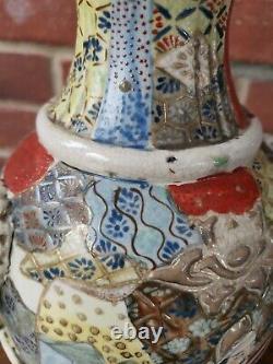 Very Large Antique Meiji Period Japanese Satsuma Vase (16)