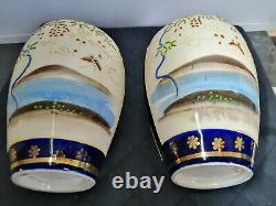 Vintage/Antique Japanese ceramic vases. This vase is made in the Satsuma style