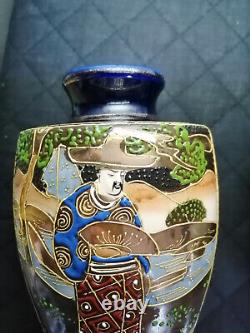 Vintage/Antique Japanese ceramic vases. This vase is made in the Satsuma style