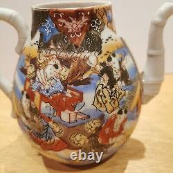 Vintage Japanese Satsuma Immortals Teapot