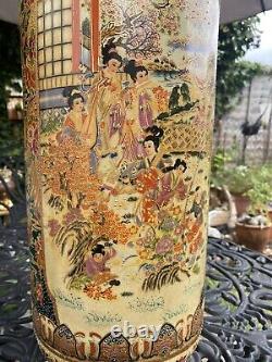 Vintage Royal Satsuma Hand Painted Ceramic Umbrella