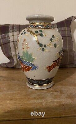 Vintage Satsuma vase Hand Painted Meiji Style